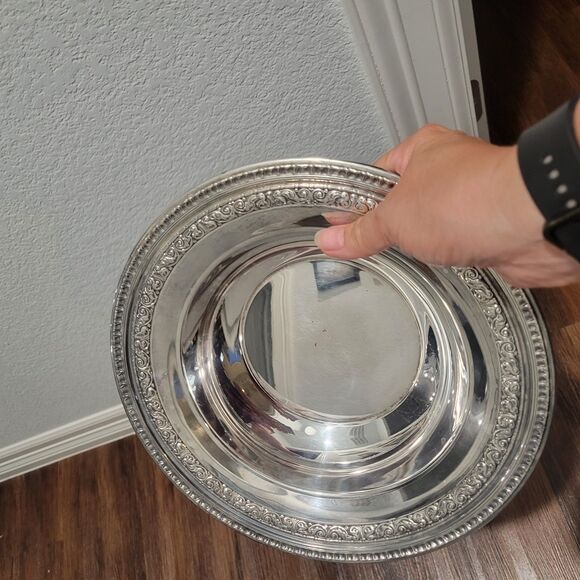 Vintage Reed & Barton 1201 Dish Silver Plate 10" Diameter ornate round Victorian - Picture 8 of 8